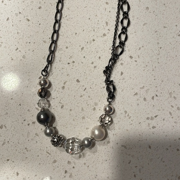 Brighton black and silver long statement necklace - Picture 2 of 4